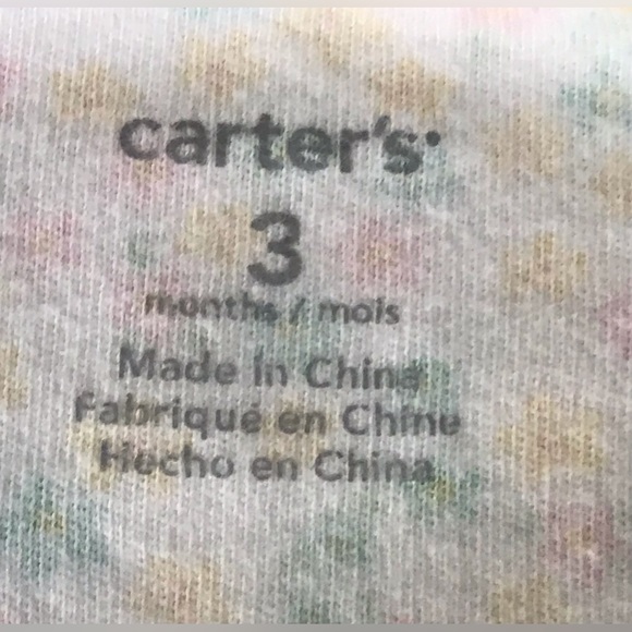 Baby Girl Flower/Butterfly Footed Outfit by Carter’s (3 Months) - Picture 2 of 6